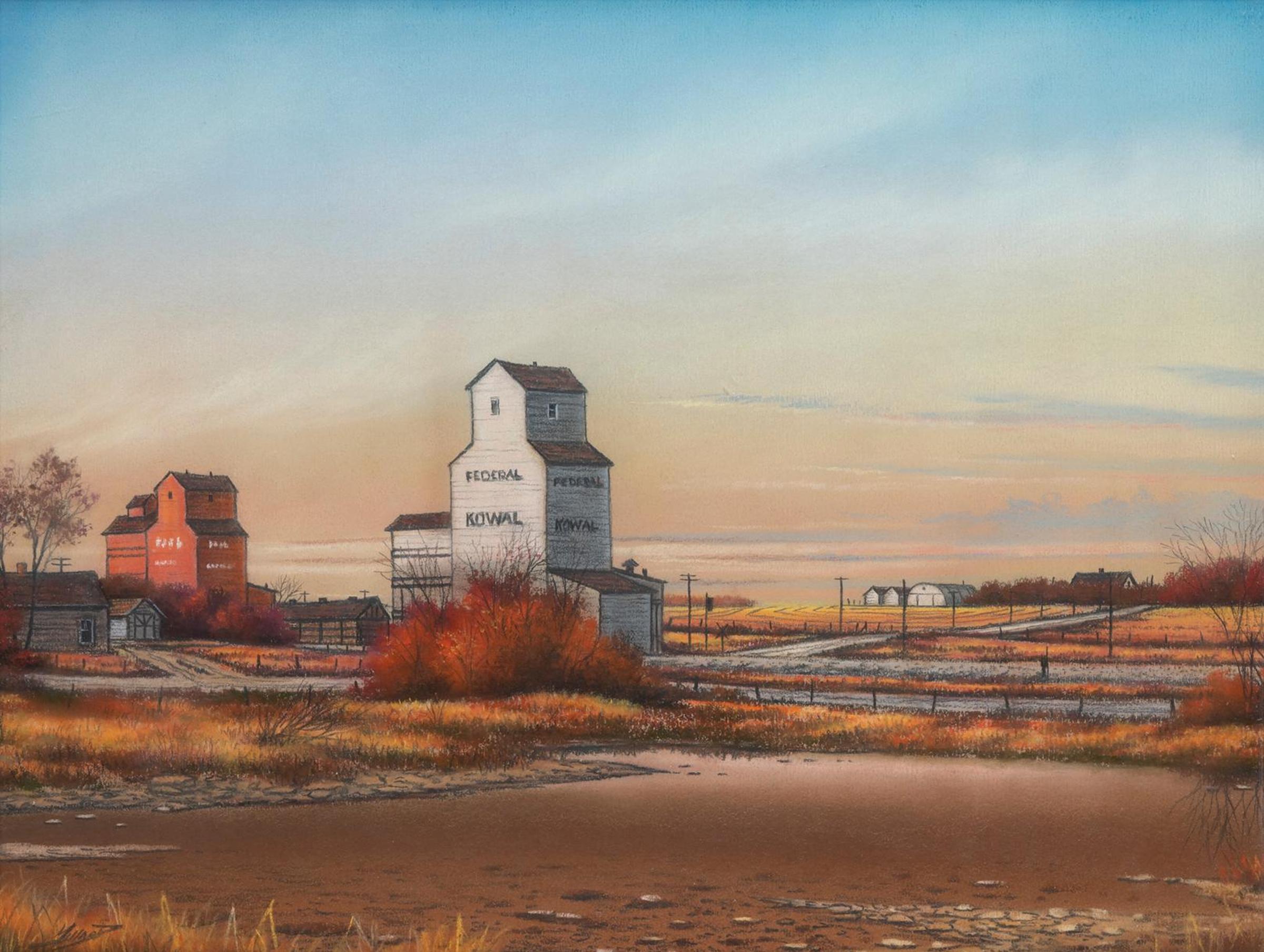 Bob Millard (1947-2014) - Grain Elevators on the Prairie