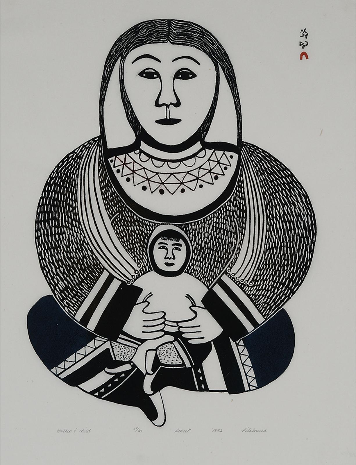 Pitaloosie Saila (1942-2021) - Mother And Child