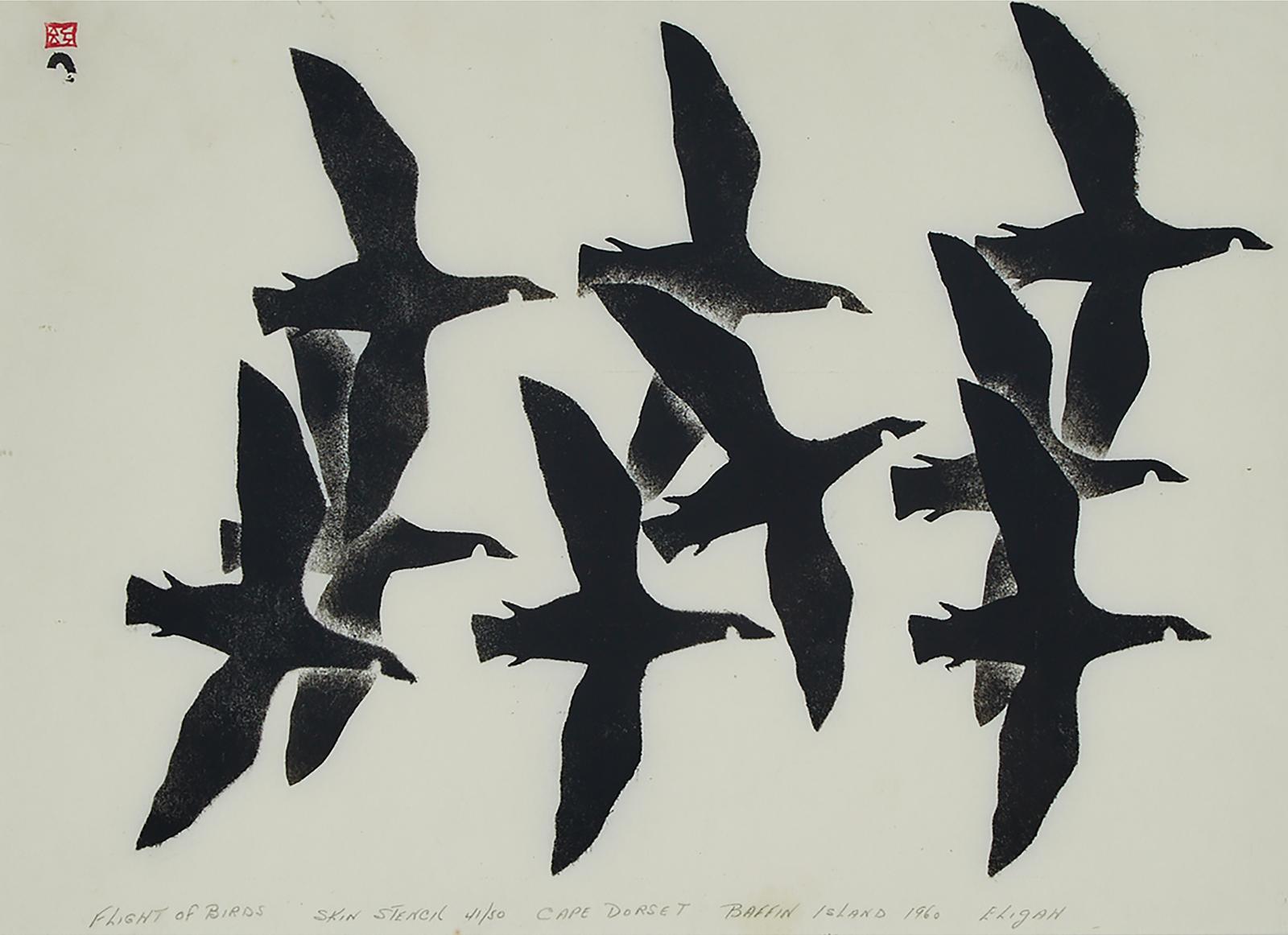 Elijah Pootoogook (1943) - Flight Of Birds
