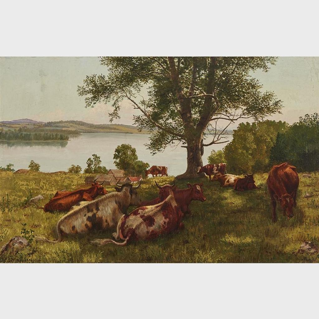 Thomas Mower Martin (1838-1934) - Cattle Reposing, Lake Memphremagog