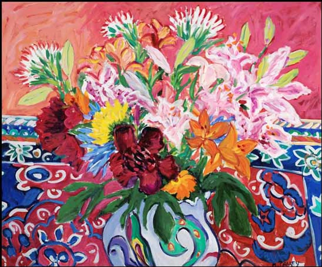 Mary Pavey (1938) - Bouquet on Oriental Carpet