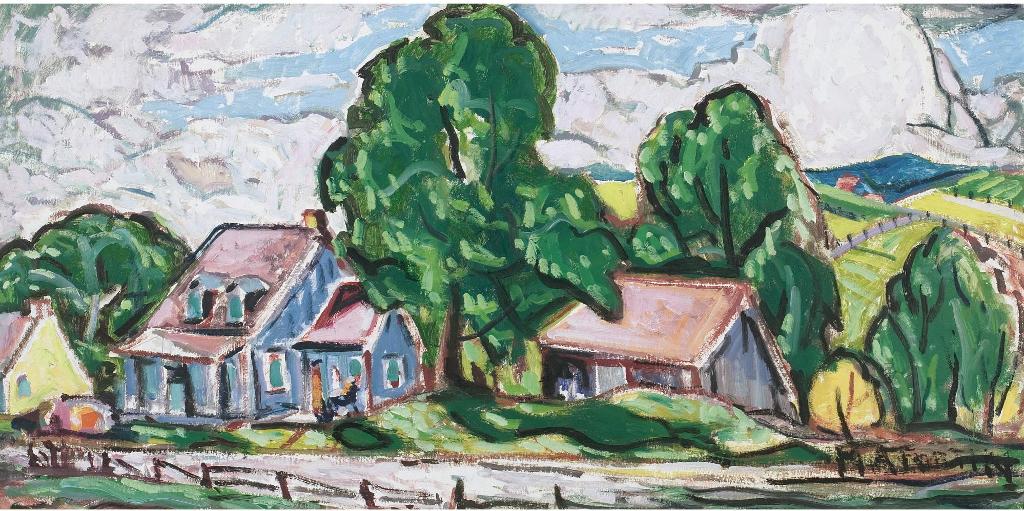 Marc-Aurèle Fortin (1888-1970) - Paysage Avec Maisons