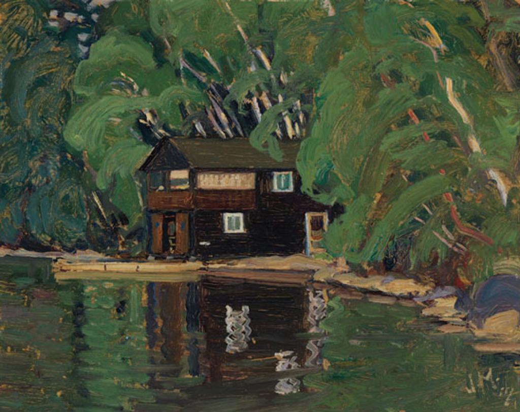 James Edward Hervey (J.E.H.) MacDonald (1873-1932) - Boat House, Roche's Point, Lake Simcoe, Ontario