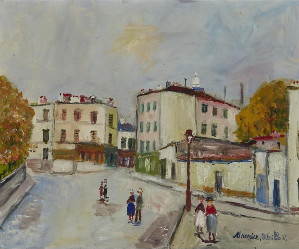 Maurice Utrillo (1883-1955) - La Place Jean-Baptiste Clement A Montmartre, Circa 1952-1955