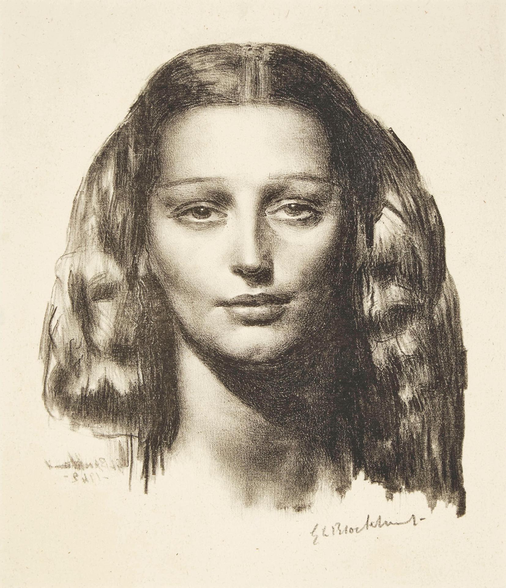 Gerald Leslie Brockhurst (1890-1978) - Head Of A Girl, Dorette, 1942 [f. 1.Ii/Vi]