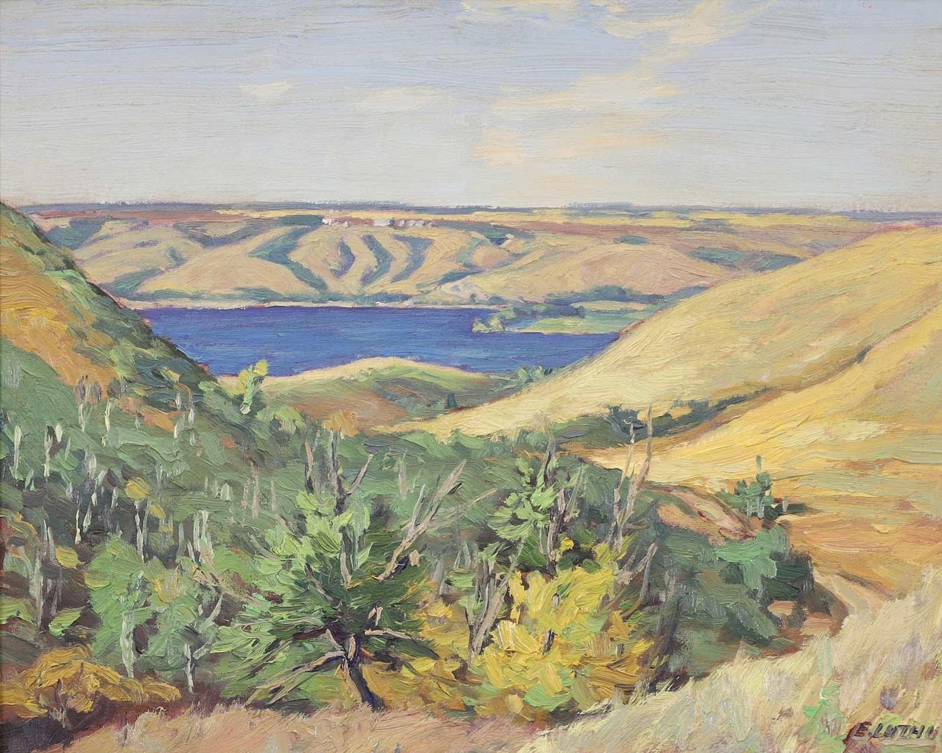 Ernest (Ernie) Luthi (1906-1983) - South Of The Sioux Bridge, East End Of Pasqua Lake
