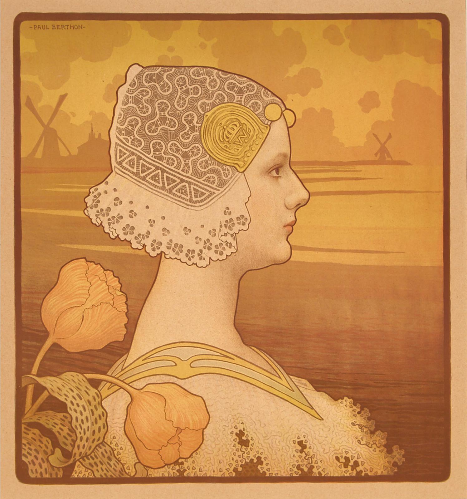 Paul Berthon (1872-1909) - La Reine Wilhemina (Queen Wilhelmina Of The Netherlands), 1901 [berthon/Grasset, P. 116, Illustrated]