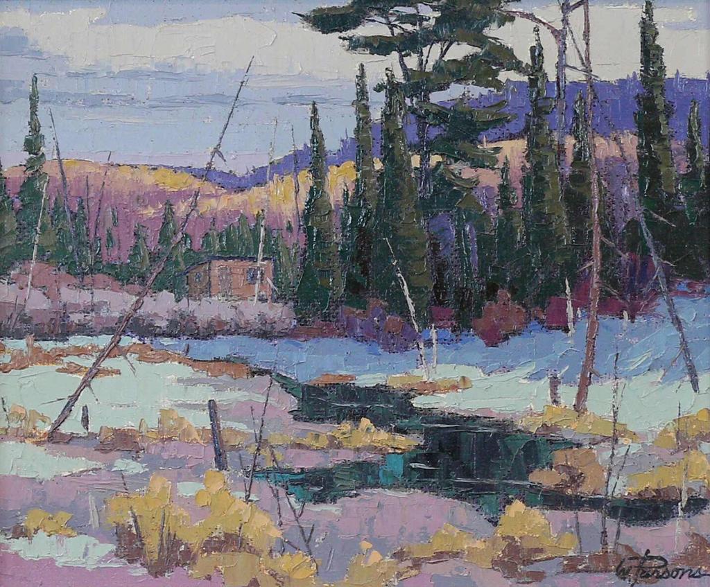 William (Bill) Parsons (1909-1982) - Afternoon Light, Algonquin Park, Early April Snow