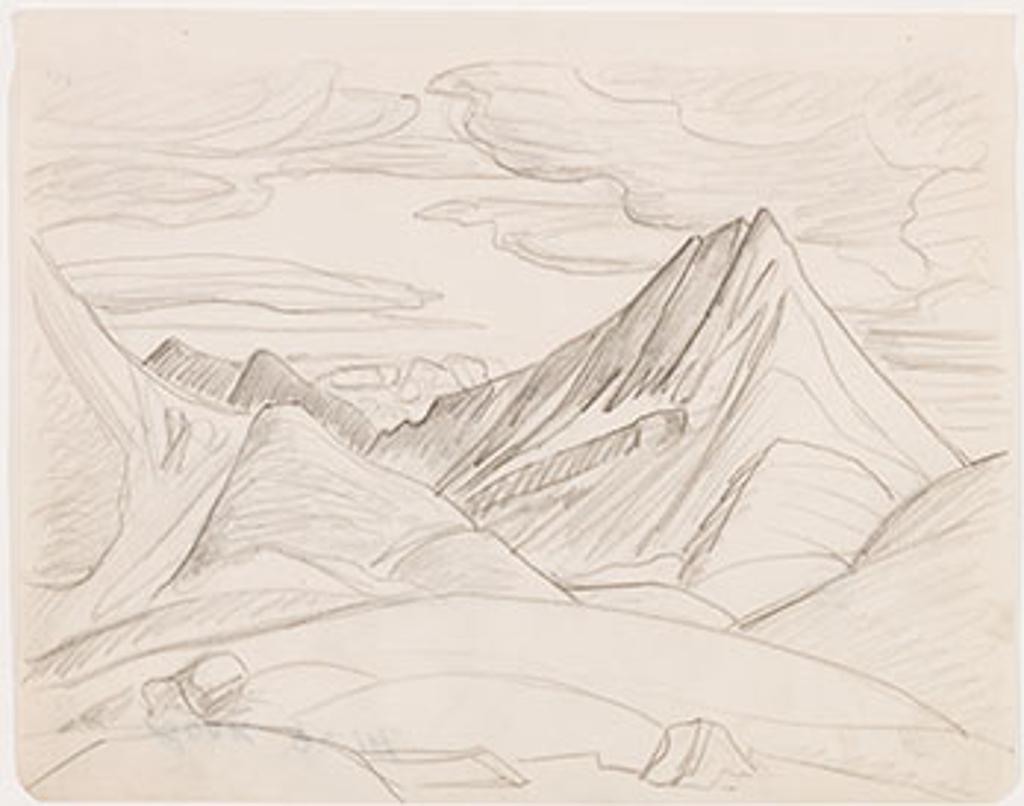 Lawren Stewart Harris (1885-1970) - Rocky Mountain Drawing 9 - 14