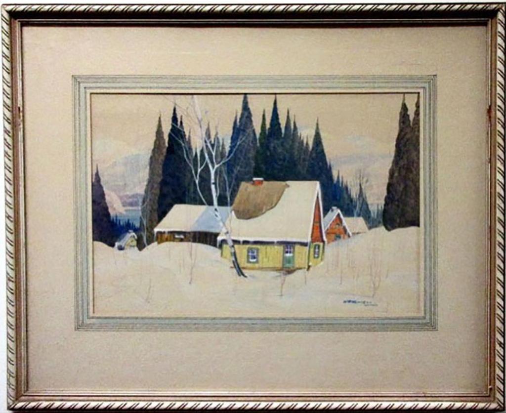 Graham Norble Norwell (1901-1967) - Snow Covered Cabins - Laurentians