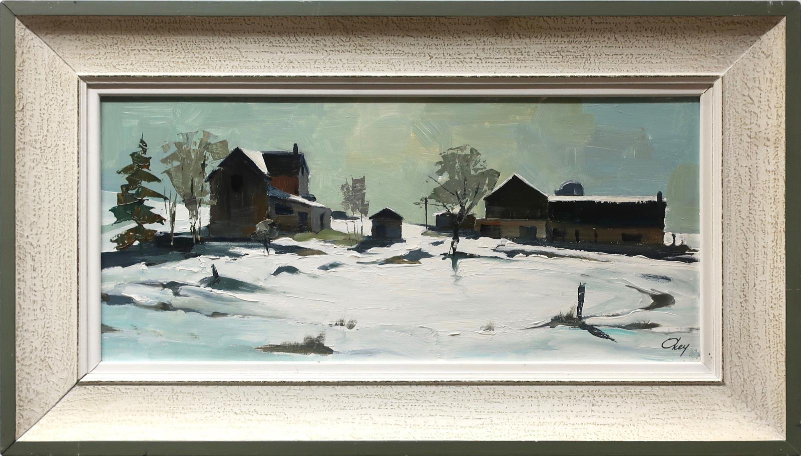Ronald N. Okey (1921-2004) - Untitled (Winter Farm Study)