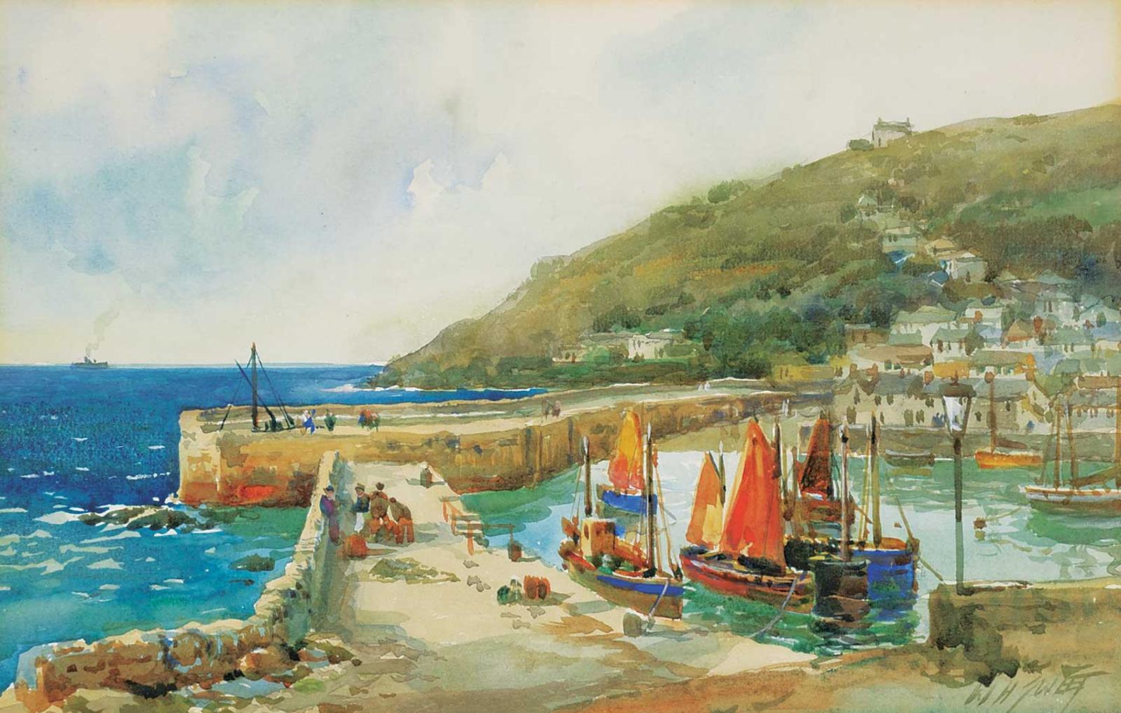 Walter Henry Sweet (1889-1943) - The Village Mousehole, Cornwall, England