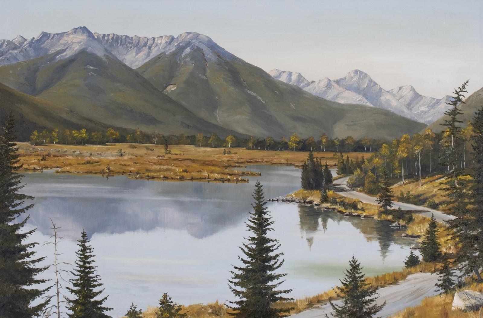 Neil Hulley (1939-2004) - Vermillion Lakes