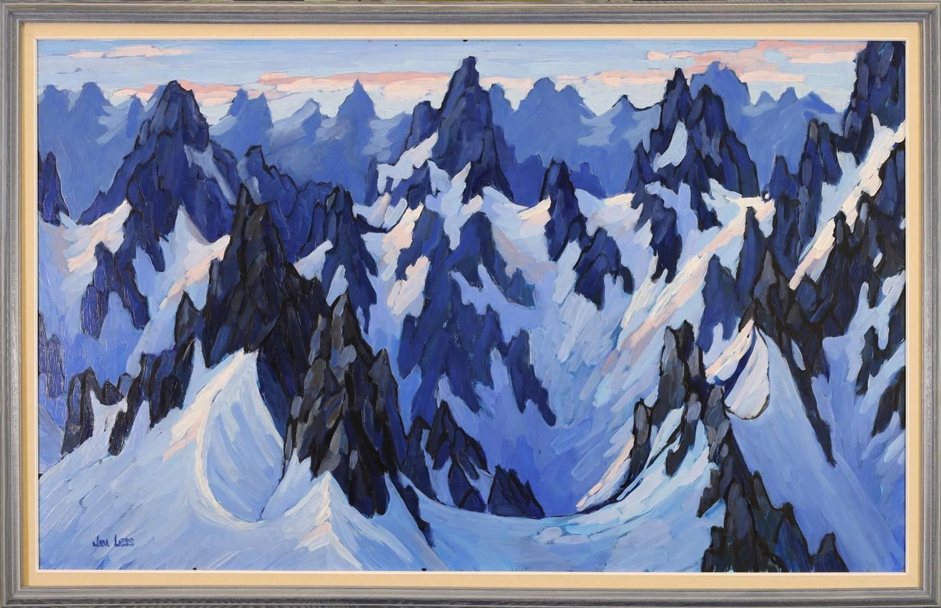 Jim Less (1951) - “Badshot Range, Winter Sunset”