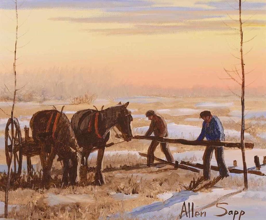 Allen Fredrick Sapp (1929-2015) - Hauling Logs; 1984