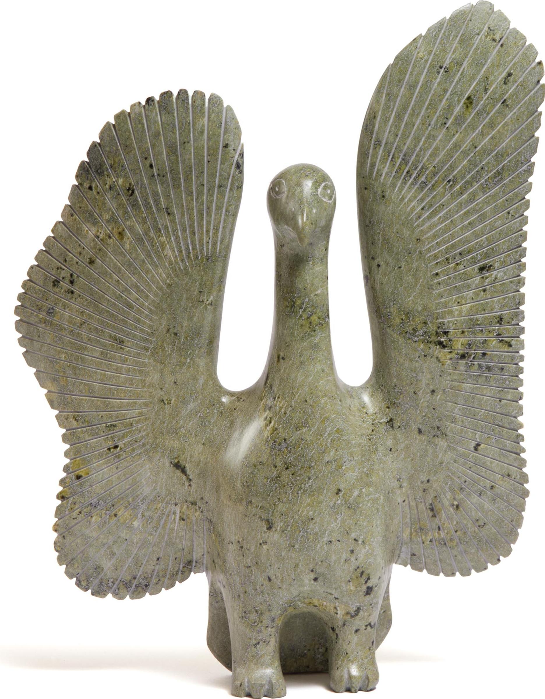 Abraham Etungat (1911-1999) - Bird With Windswept Wings, Ca. 1980