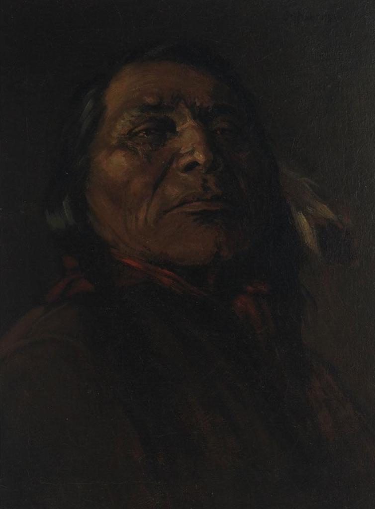 James Henderson (1871-1951) - Portrait Of A Sioux Warrior