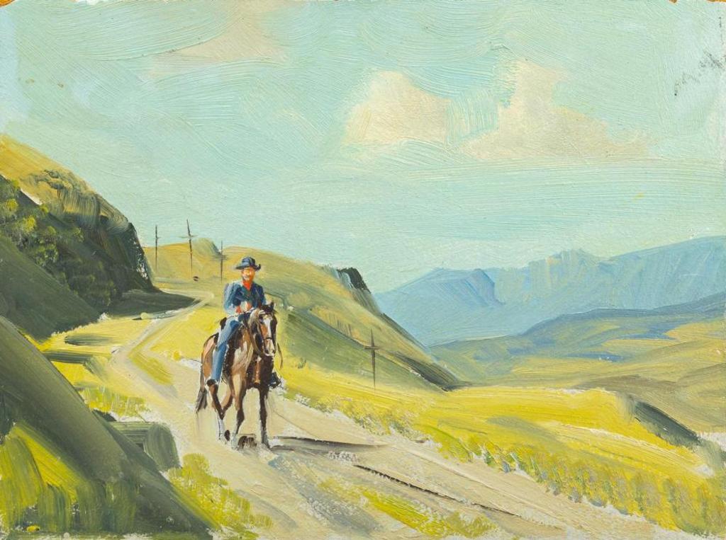 Peter Maxwell Ewart (1918-2001) - Lone Rider near Ashcroft