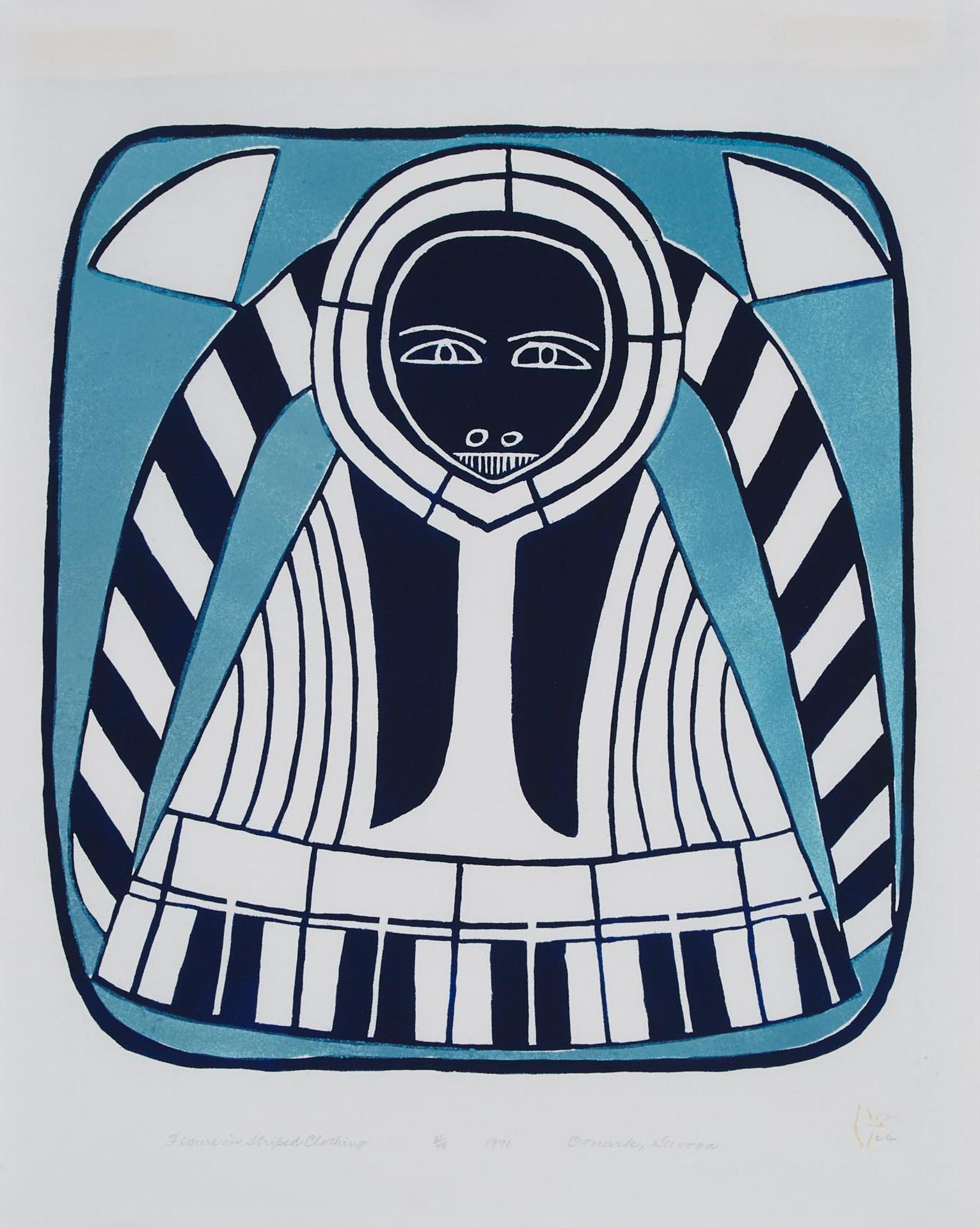Jessie Oonark (1906-1985) - Figure In Striped Clothing