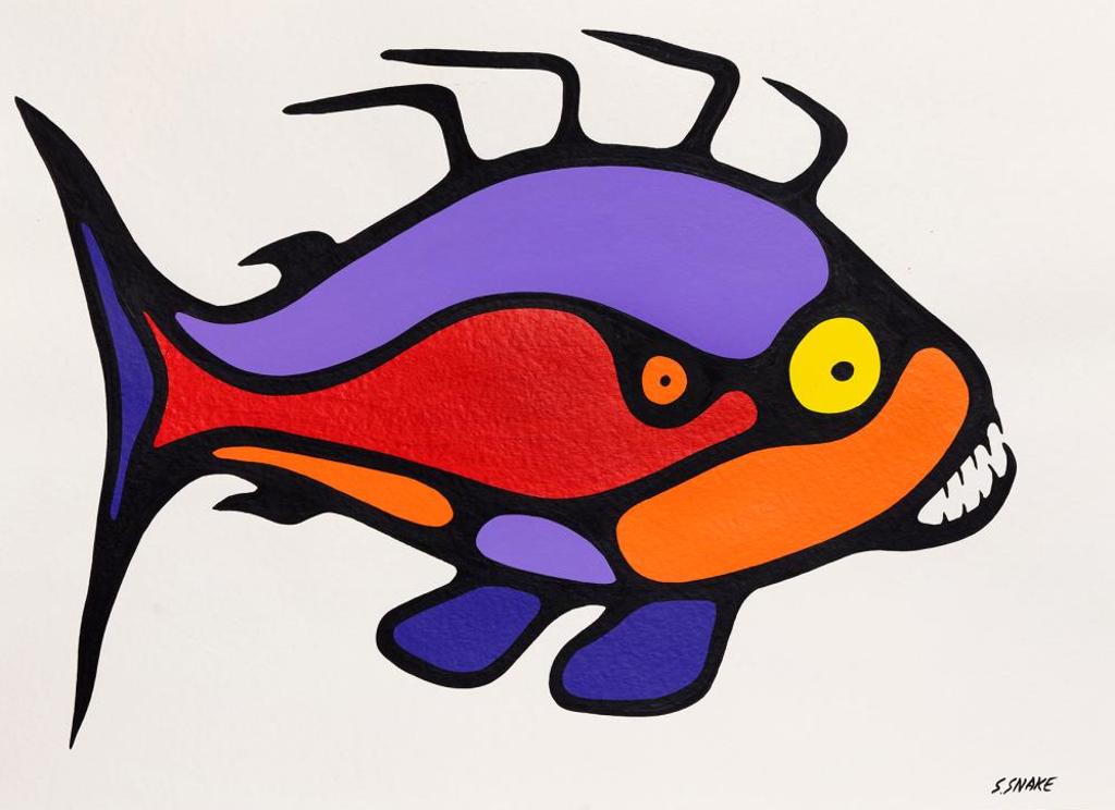Stephen Snake (1967) - Untitled - Colourful Fish