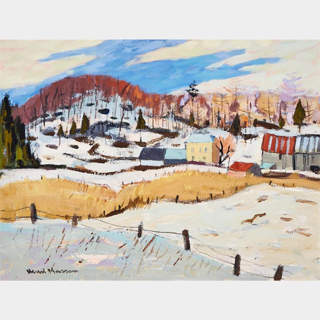 Henri Leopold Masson (1907-1996) - Winter With Little Snow Near St. Sixte, Que.