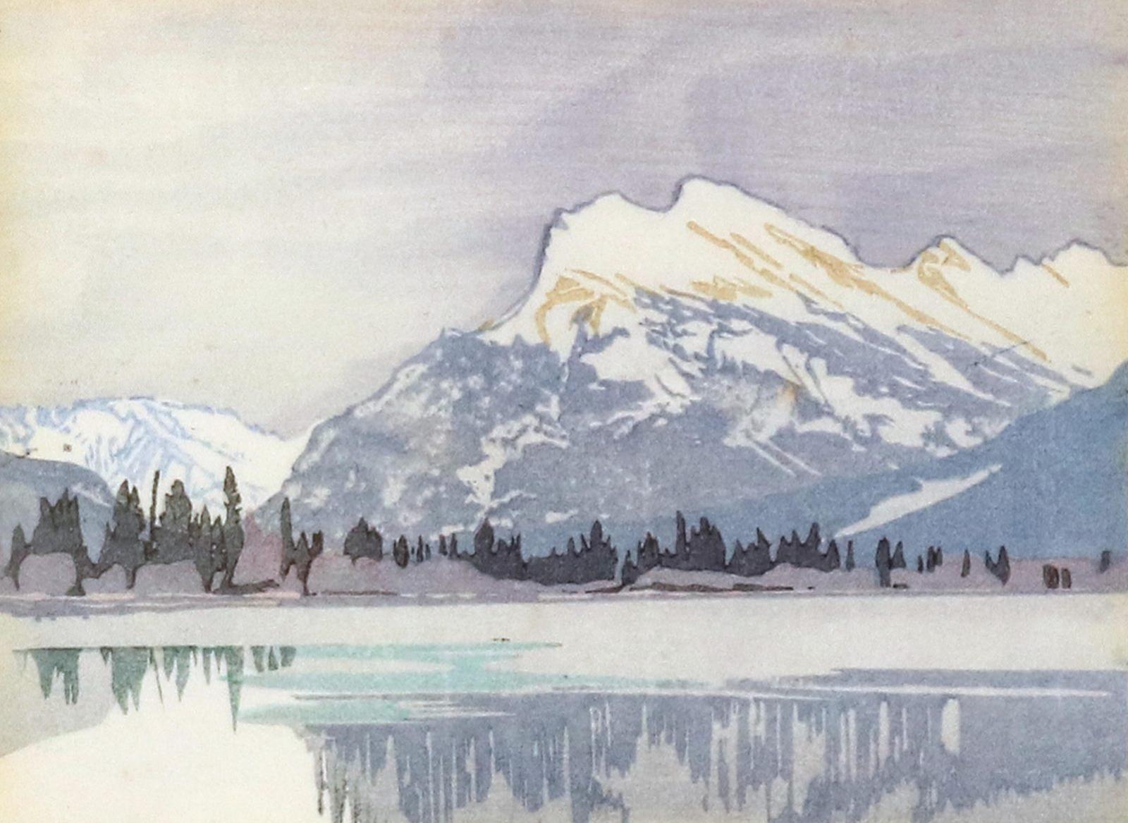 Walter Joseph (W.J.) Phillips (1884-1963) - Rundle In Winter; 1949