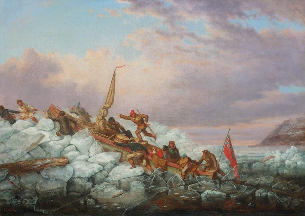 Cornelius David Krieghoff (1815-1872) - The Royal Mail Crossing the St. Lawrence