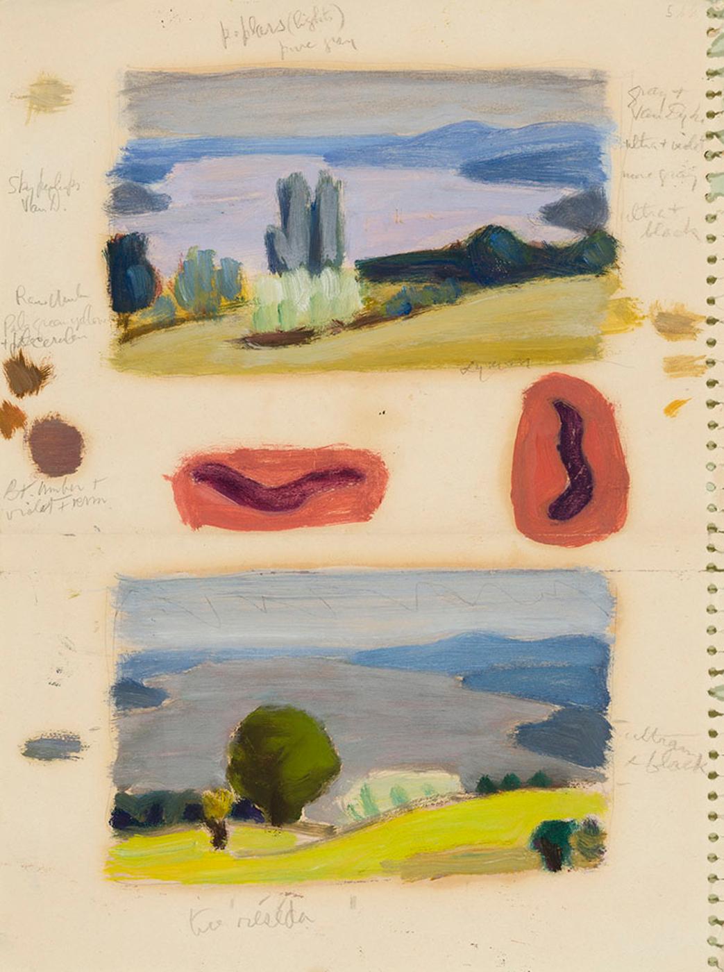 John Goodwin Lyman (1886-1967) - Landscape sketches - Lake Massawippi