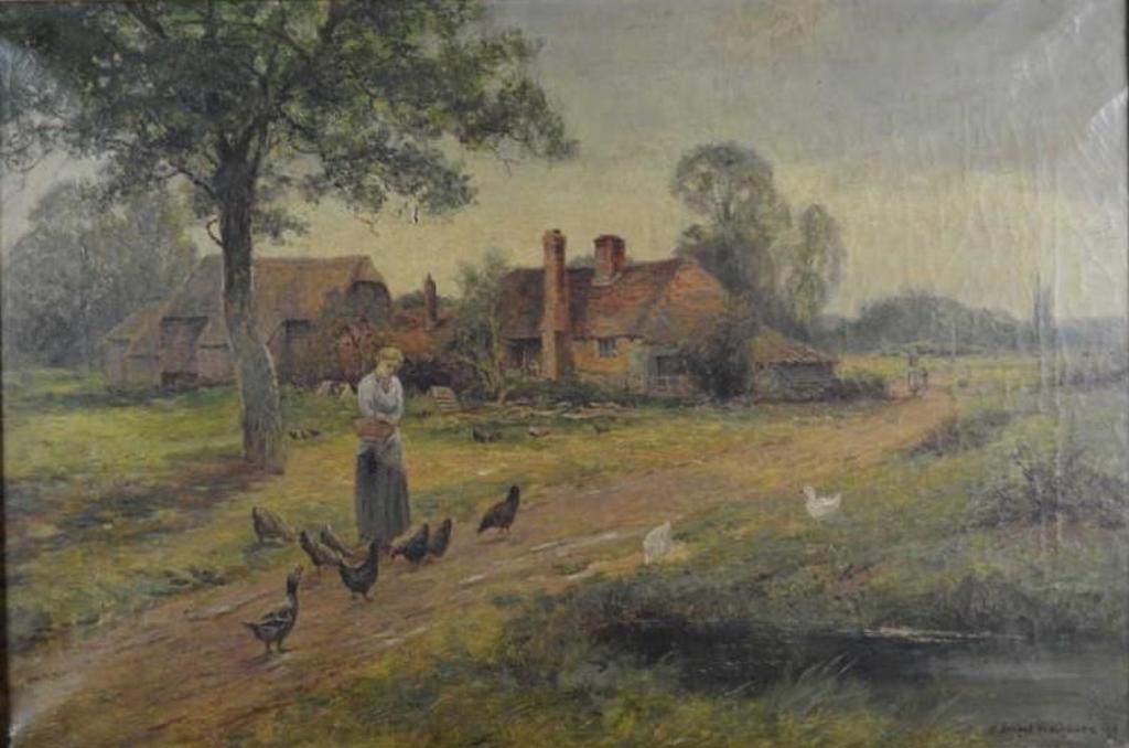 Ernest Charles Walbourn (1872-1927) - Feeding the Chickens