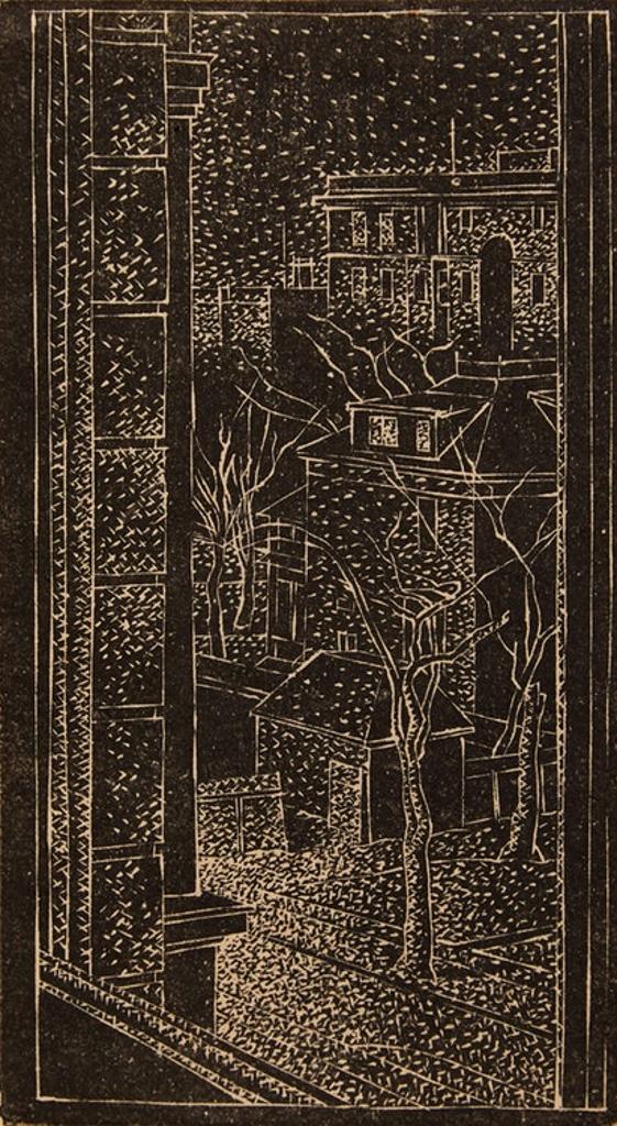 Lionel Lemoine FitzGerald (1890-1956) - View from a Window with Tree and Buildings