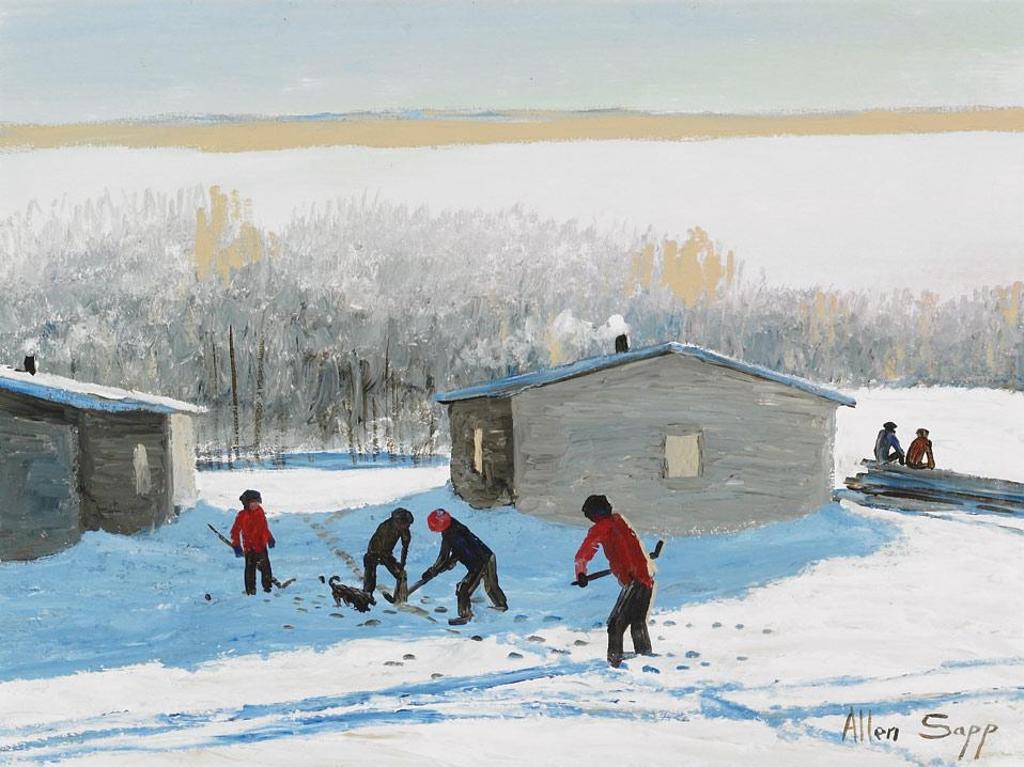 Allen Fredrick Sapp (1929-2015) - Shinny In The Snow