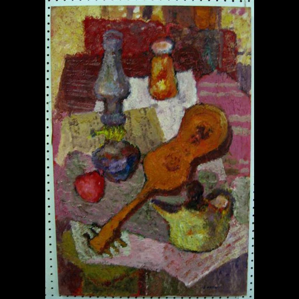 Wadie El Mahdy (1921-2001) - Still Life With Guitar