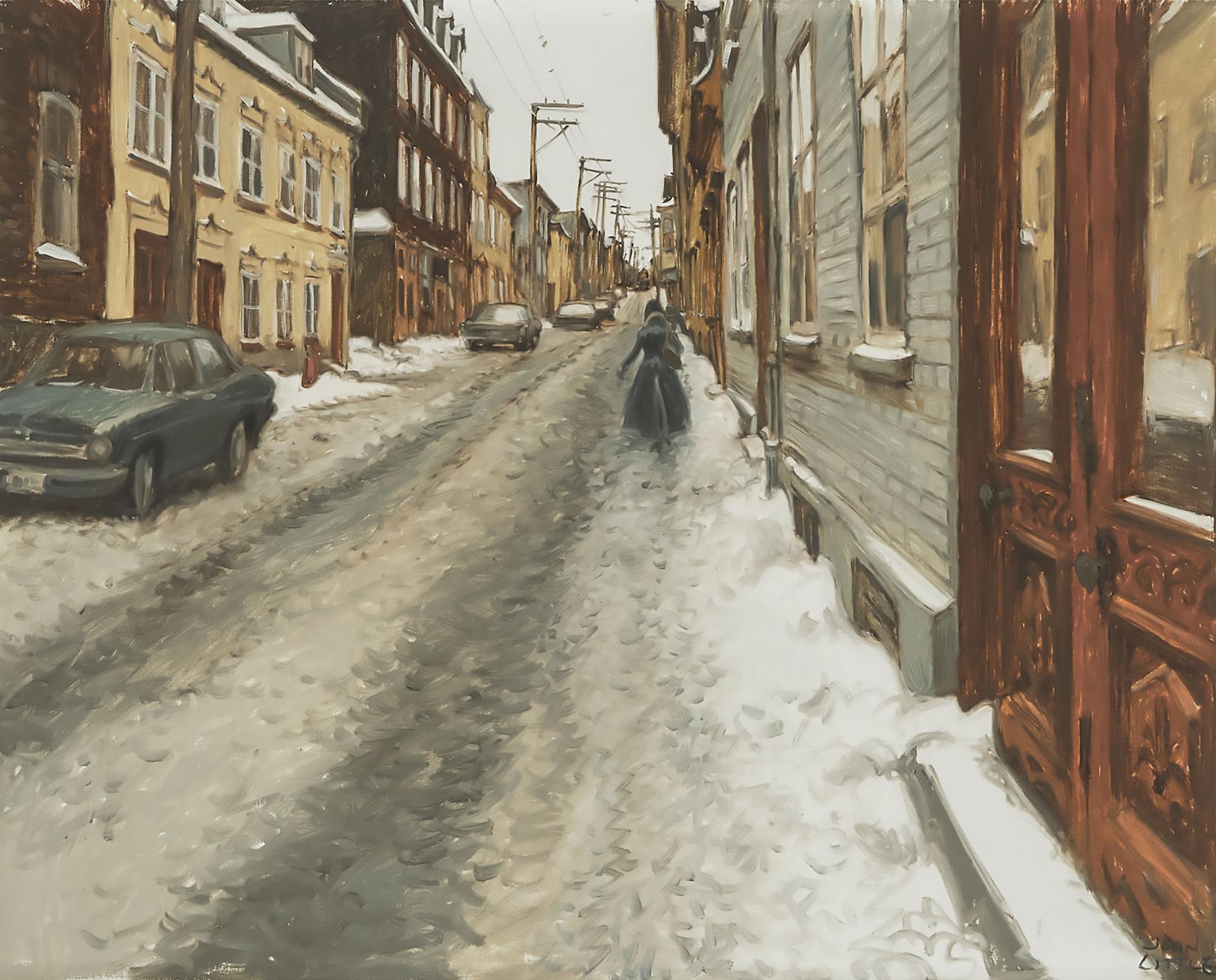 John Geoffrey Caruthers Little (1928-1984) - Dimanche Matin, Rue St. Olivier Entre Côte St. Augustin Et Côte Ste. Geneviève, Quebec, 1976