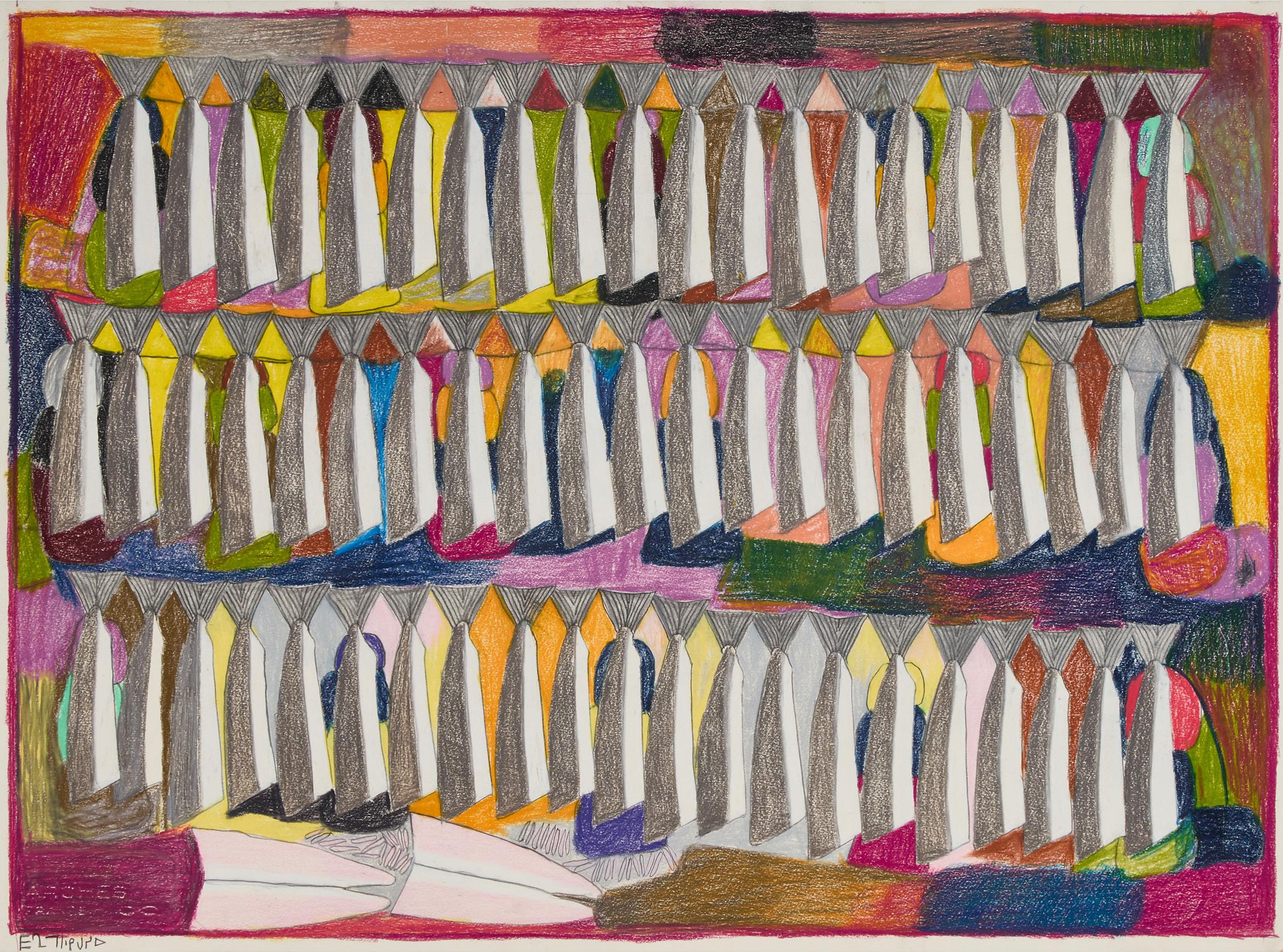 Janet Kigusiuq (1926-2005) - Untitled (Drying Fish)