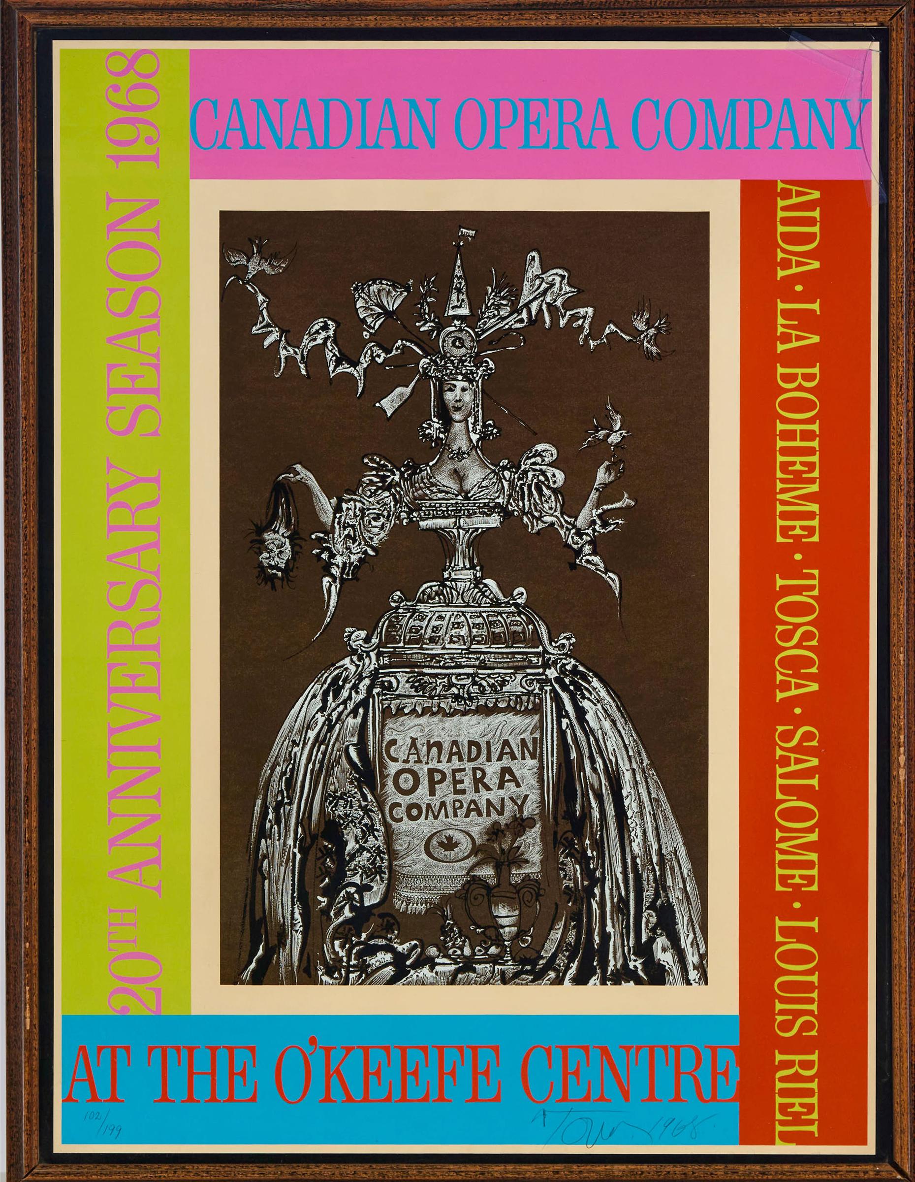 Harold Barling Town (1924-1990) - Canadian Opera House, 20th Anniversary Season 1968, At The O'keefe Centre