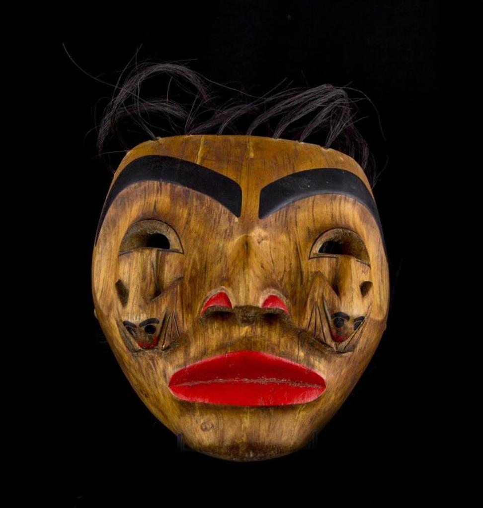 Danny Joe - a painted and carved alderwood mask 
