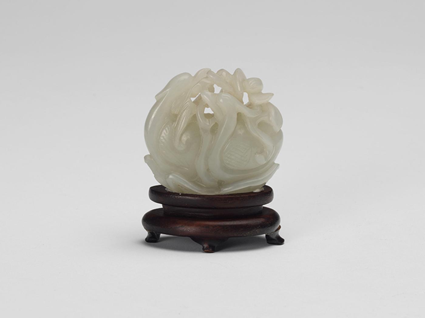 Chinese Art - A Chinese White Jade Carved Goose, 18th/19th Century