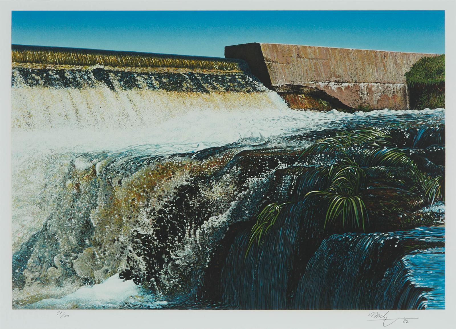 Kenneth (Ken) Edison Danby (1940-2007) - Below The Dam, 1982