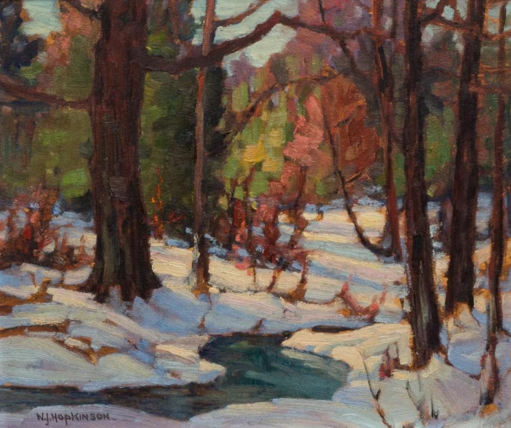 William John Hopkinson (1887-1970) - Winter Woodlands