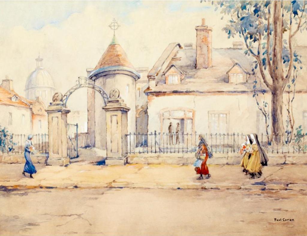 Paul Archibald Octave Caron (1874-1941) - Streetscape, Quebec