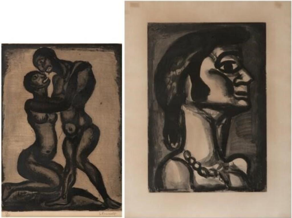 Georges Rouault (1871-1958) - Les Amants (The Wedding), from Reincarnations du Pere Ubu (1928)