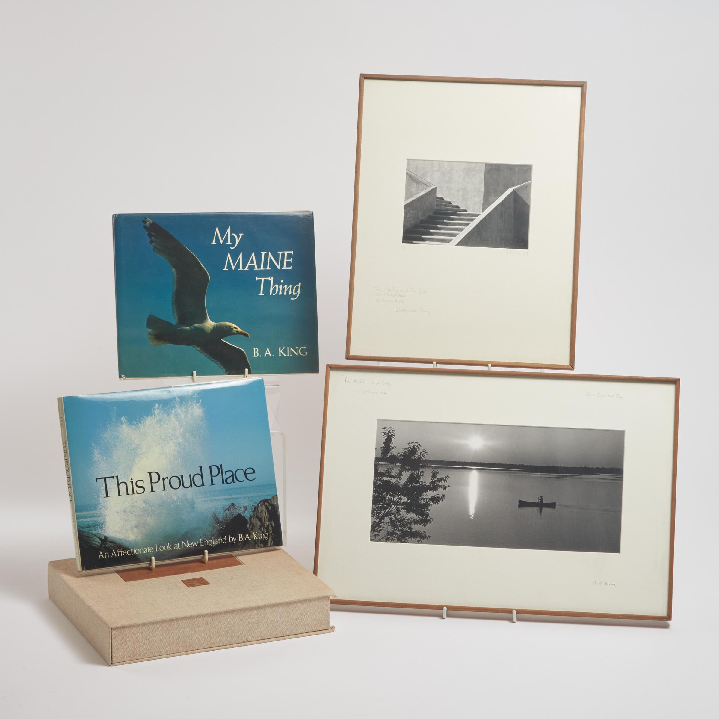 B.A. King - 2 Photographs Alongside 2 Artist Books