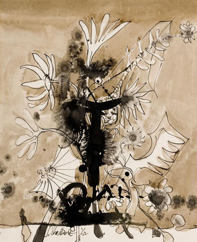 Jack Leaonard Shadbolt (1909-1998) - Flower Drawing #4