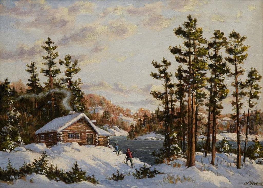 Otto Planding (1887-1964) - Winter Landscape with Cabin