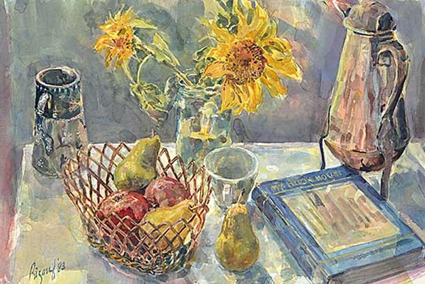 Jack Rigaux (1951) - Untitled - Still Life with Sunflowers