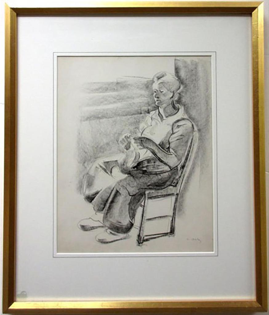 Kathleen Frances Daly (1898-1994) - Untitled (Woman Knitting)