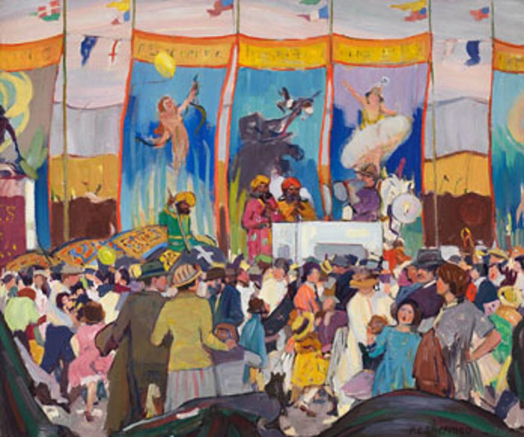 Peter Clapham (P.C.) Sheppard (1882-1965) - Side Show, Canadian National Exhibition