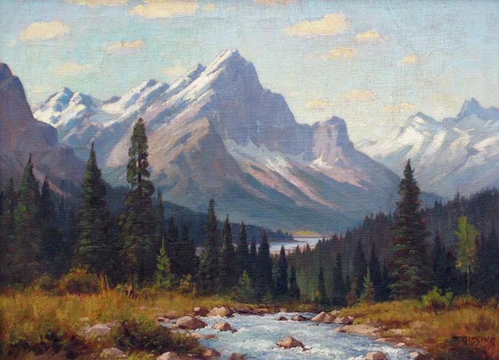 Roland Gissing (1895-1967) - Rocky Mountain Landscape
