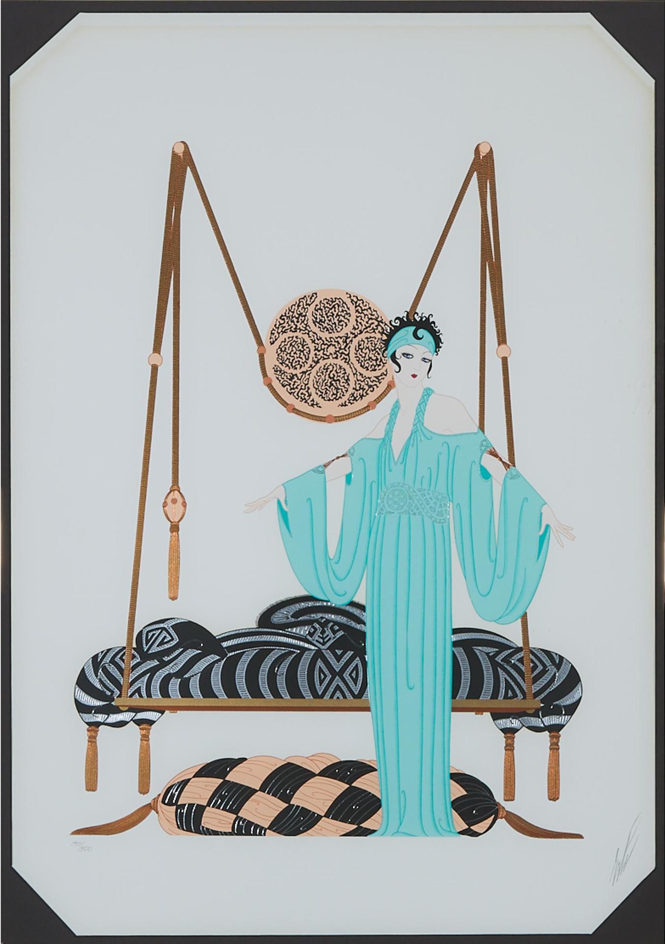 Erté (1892-1990) - Pillow Swing, 1985