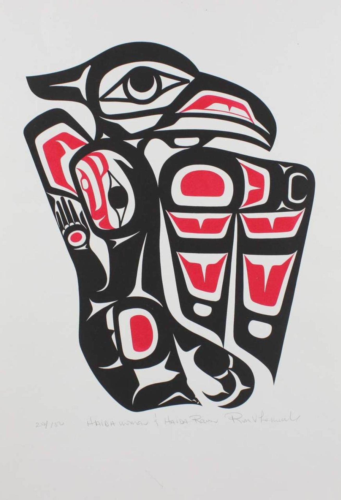 Ron V. Larochelle - Haida Woman and Haida Raven